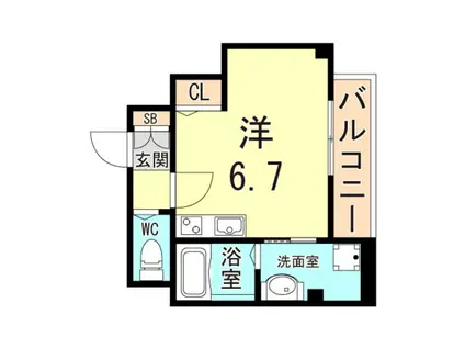 MANO MANSION(ワンルーム/6階)の間取り写真