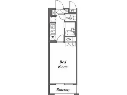 ユーレジデンス西台(1K/1階)の間取り写真