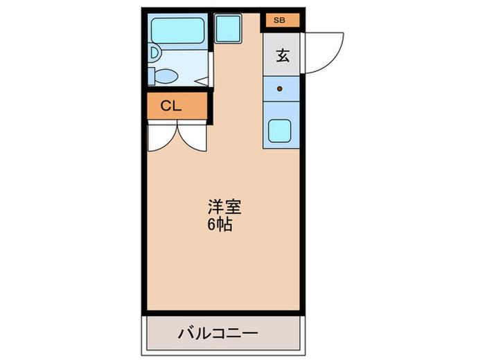 アメニティ千川(1DK/1階)の間取り写真