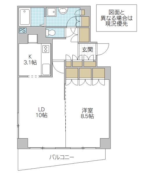 あむねす・ みと(1LDK/7階)の間取り写真