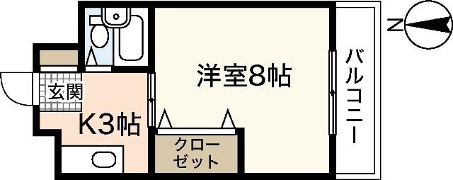 ソフィアコートリバーサイド天満ANNEX(1K/3階)の間取り写真