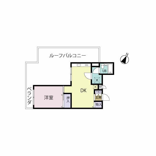 どみしるまーさ西館(1DK/4階)の間取り写真
