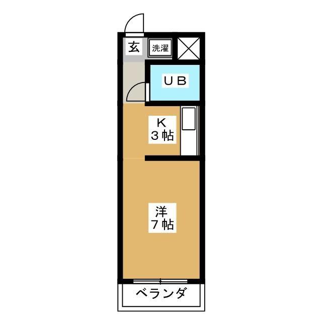佳千ビル(1K/2階)の間取り写真