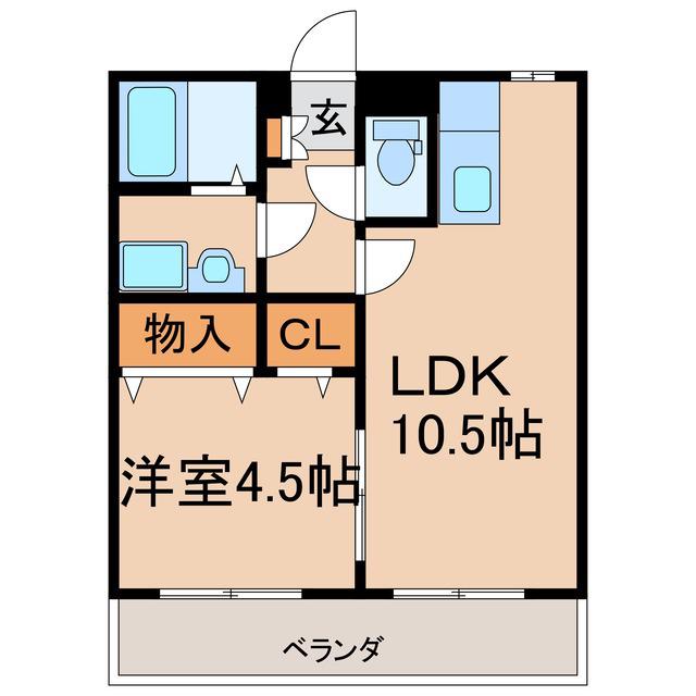 ガーデンクレスト王子(1LDK/2階)の間取り写真
