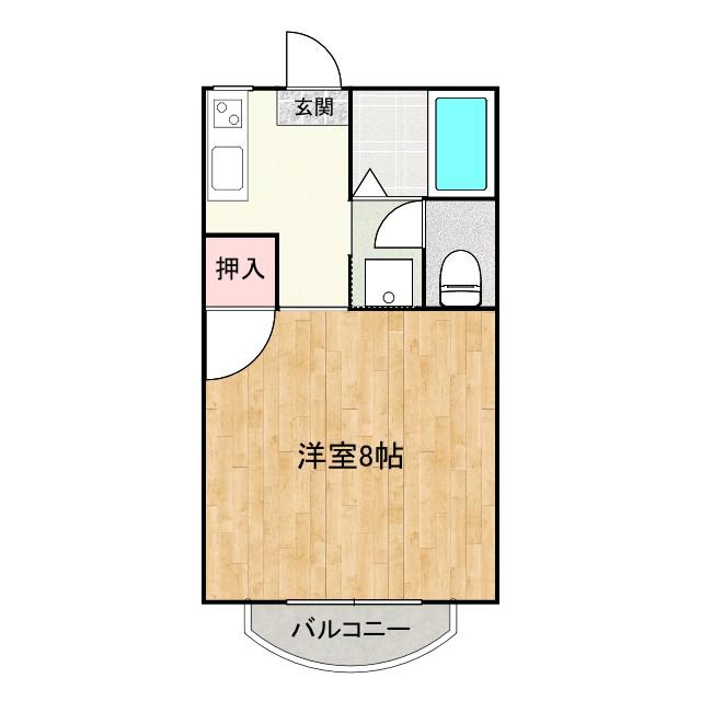 アークハイツ21(1K/1階)の間取り写真