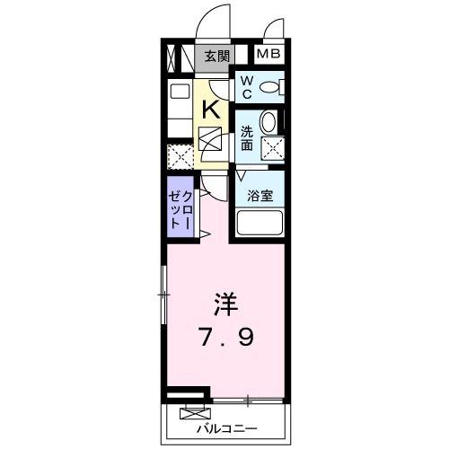 コータコート(1K/1階)の間取り写真