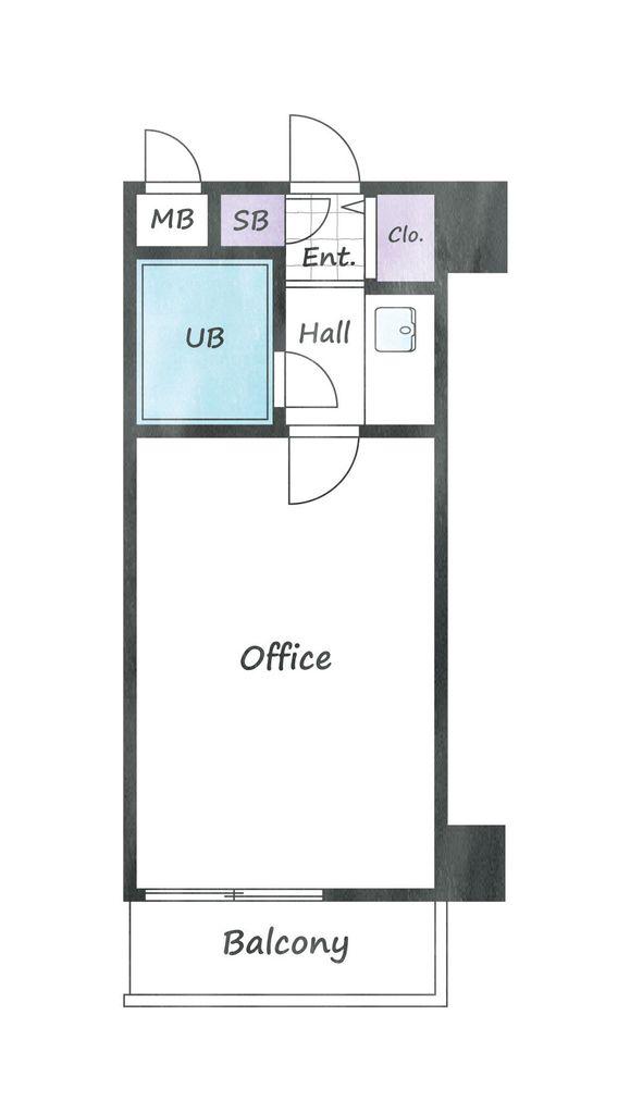 ライオンズマンション山下公園(1K/3階)の間取り写真
