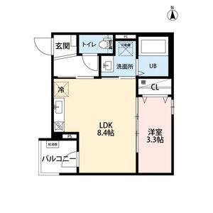 CRASTINE大杉(1LDK/2階)の間取り写真