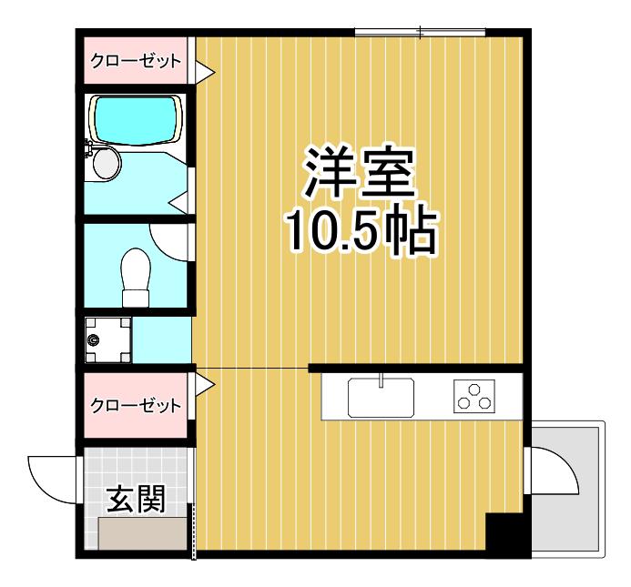 プレアール武庫之荘(ワンルーム/2階)の間取り写真