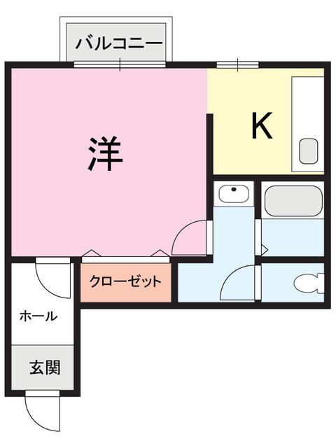コーポすみれ(1K/1階)の間取り写真