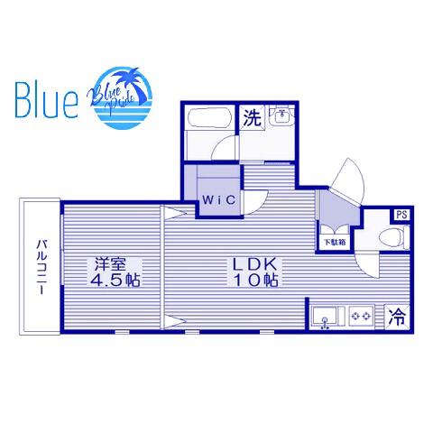 MODELIST桜木町(1LDK/1階)の間取り写真
