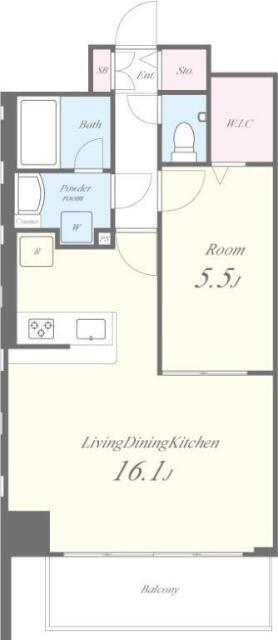 N RESIDENCE SUMIYOSHI(1LDK/1階)の間取り写真
