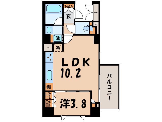 サンシャイン松本 NO.16(1LDK/2階)の間取り写真