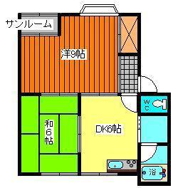 アーバンティ総社の森(2DK/1階)の間取り写真