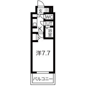 メイクスWアート上前津V(1K/15階)の間取り写真