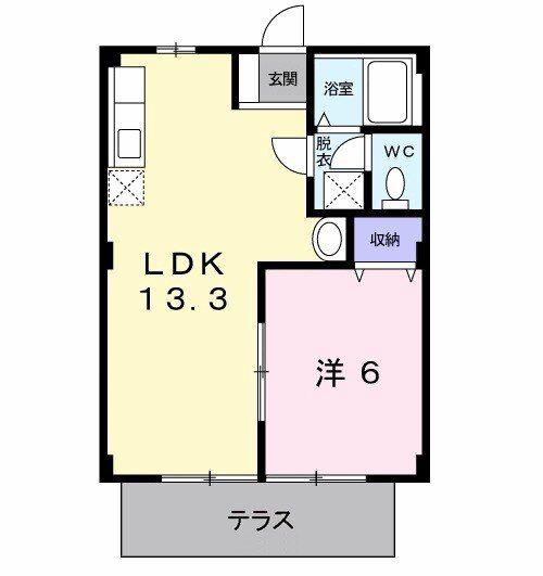 STハイツ(1LDK/1階)の間取り写真