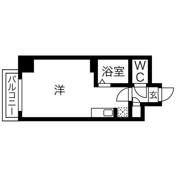 E-ハウス(ワンルーム/5階)の間取り写真
