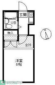 司ハウス辻堂(1K/1階)の間取り写真