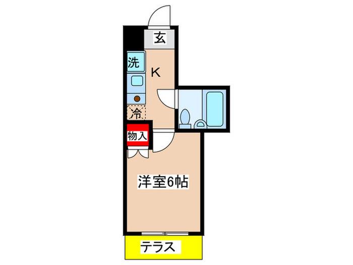 ネオハウス日吉(1K/1階)の間取り写真