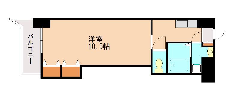 ロイヤル博多駅前(1K/6階)の間取り写真