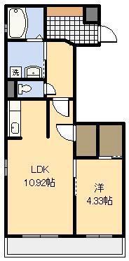 ALTE MEISTER 谷川II(1LDK/1階)の間取り写真