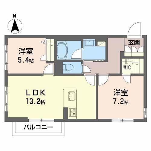 クオリスタ(2LDK/1階)の間取り写真