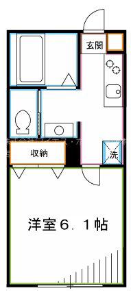 カーサ小金井(1K/2階)の間取り写真