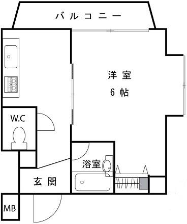 ハーブハイム3(1K/5階)の間取り写真