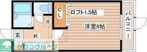 フラッツ青山(1K/1階)の間取り写真