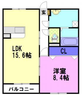 Y&Mカミュー(1LDK/1階)の間取り写真
