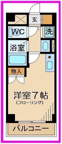 パークサイドアベニュー(ワンルーム/3階)の間取り写真