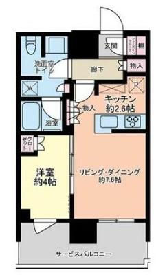 ザヨコハマフロントタワー(1LDK/17階)の間取り写真