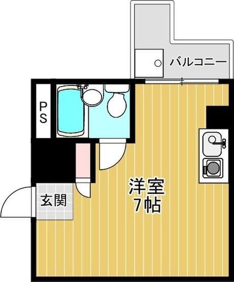 グランドシャトータカオ駒川(ワンルーム/3階)の間取り写真