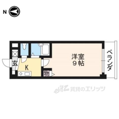 メゾンヤング(1K/3階)の間取り写真