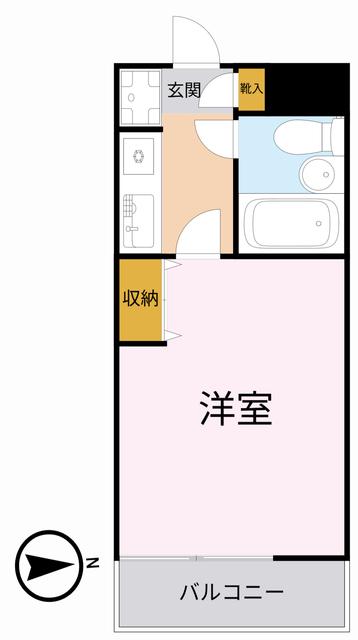 上板橋ダイカンプラザシティ(1K/4階)の間取り写真