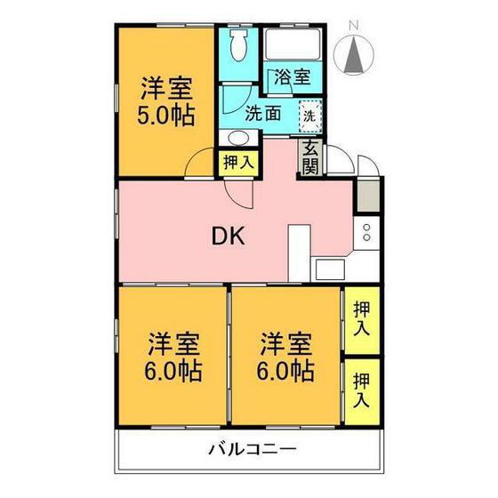クオリティライフ21(3DK/1階)の間取り写真