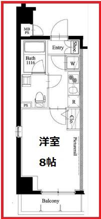 レグゼ東京ノース(1K/5階)の間取り写真