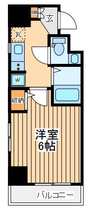 ケーヨコハマ(1K/8階)の間取り写真