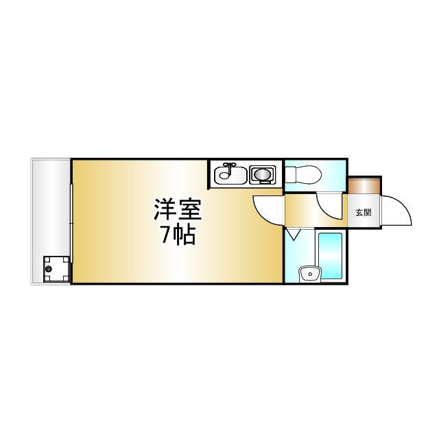 プレアール紫(ワンルーム/2階)の間取り写真