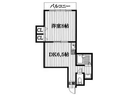 エーデルコート早宮(1DK/2階)の間取り写真