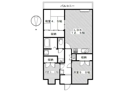 センチュリー新前橋(3LDK/8階)の間取り写真