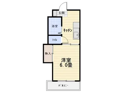 サンライズ梶返(1K/3階)の間取り写真