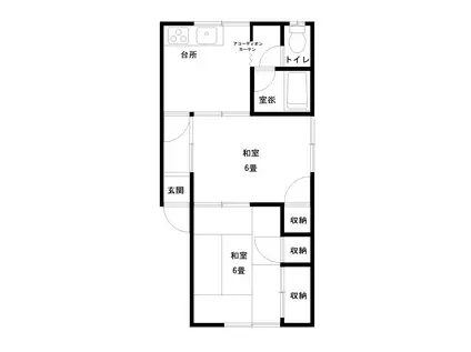 アットホーム天童(2DK/2階)の間取り写真