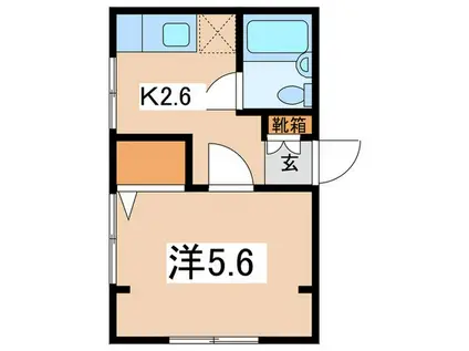 フラット町田(1K/1階)の間取り写真