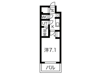プレデコート西京極(1K/5階)の間取り写真