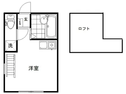 KALIO鶴間(ワンルーム/2階)の間取り写真