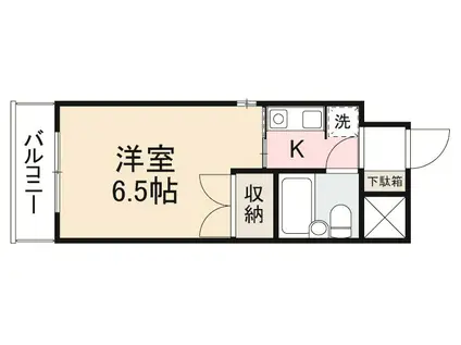 プライムガーデン(1K/5階)の間取り写真