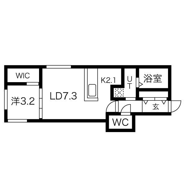 グランドバリオーニ手稲本町(1LDK/3階)の間取り写真
