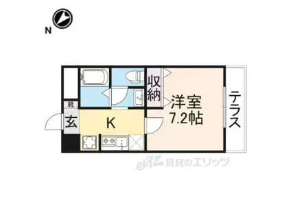 グレイス・ヴィラ(1K/1階)の間取り写真