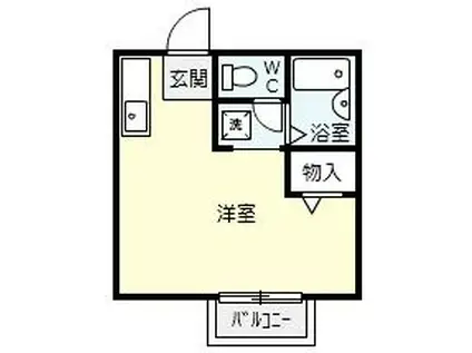 リバティーワダ(ワンルーム/2階)の間取り写真